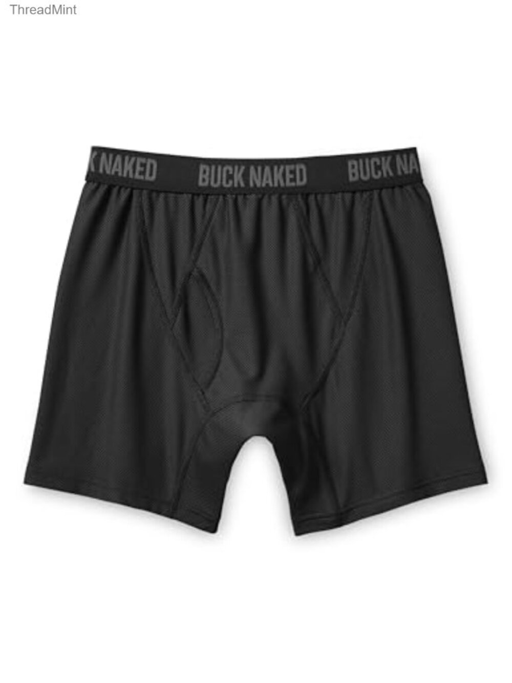 Mens Buck Naked Boxer Brief Nylon Spandex Stretch Moisture Wicking Large